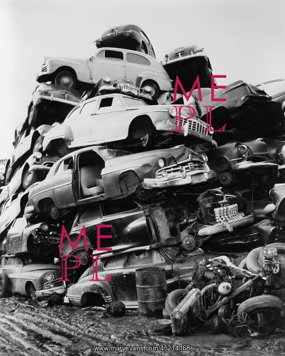 : Pile of discarded automobiles in a junkyard ? : Pile of discarded automobiles in a junkyard ?