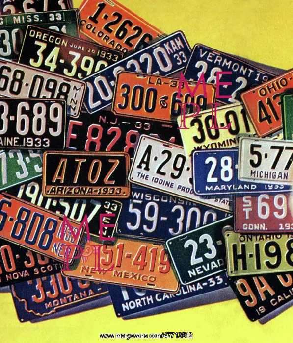  : Pile of License Plates