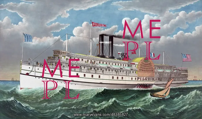 : The Pilgrim steamboat of the Fall River line, circa 1883 : The Pilgrim steamboat of the Fall River line, circa 1883