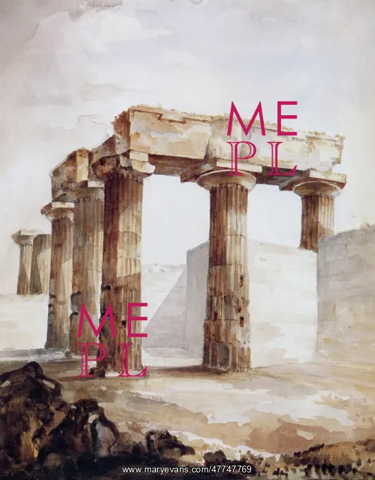 : Pillars of the Ruined Temple at Corinth, Greece : Pillars of the Ruined Temple at Corinth, Greece