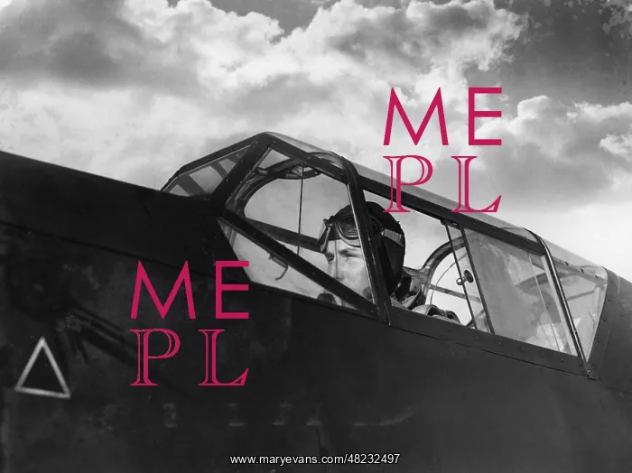 : Pilot in the cockpit of a fighter jet, 1938 : Pilot in the cockpit of a fighter jet, 1938