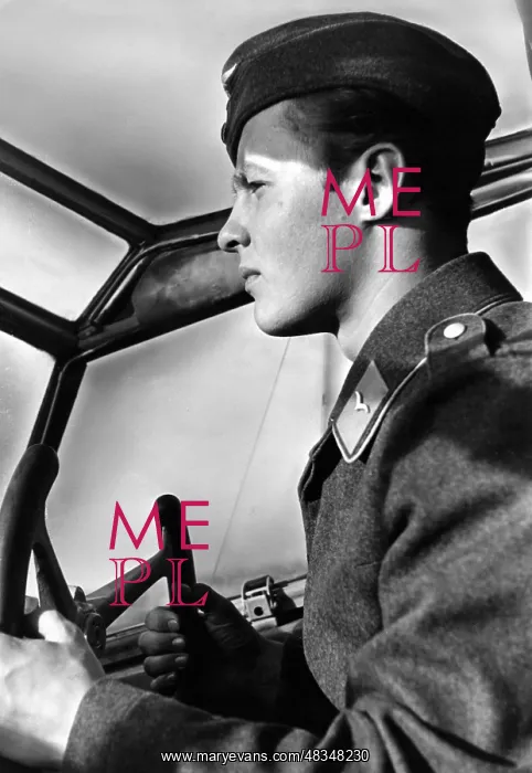 : Pilot of the Luftwaffe in the cockpit, 1939 : Pilot of the Luftwaffe in the cockpit, 1939