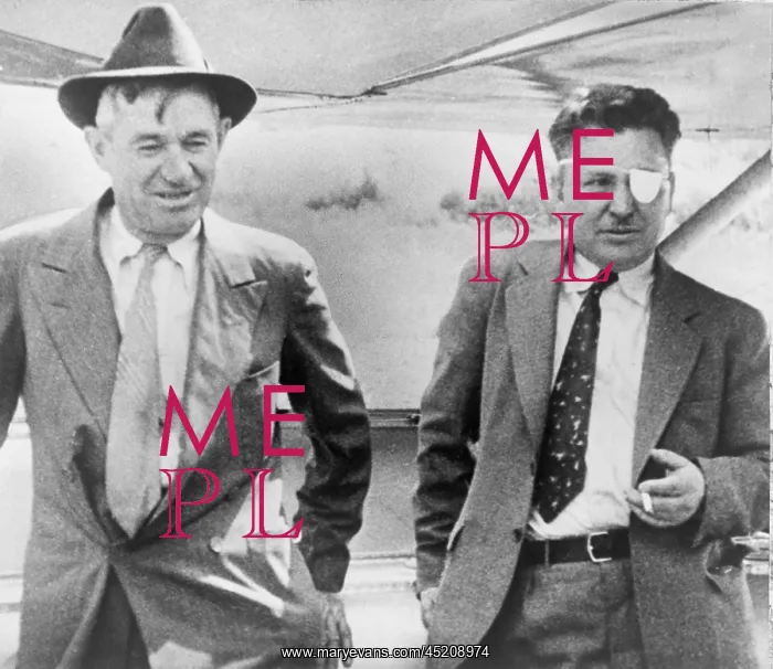 : Pilot Wiley Post (1898-1935) with actor ? : Pilot Wiley Post (1898-1935) with actor ?
