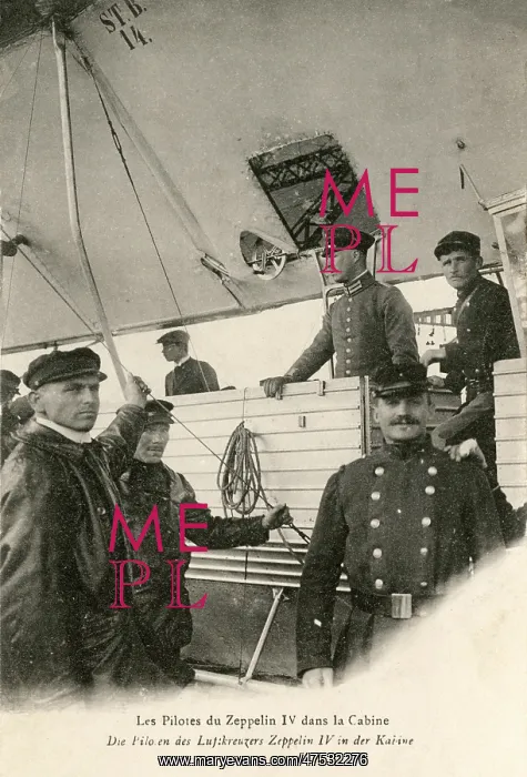  : The pilots of a Zeppelin enter their cabin