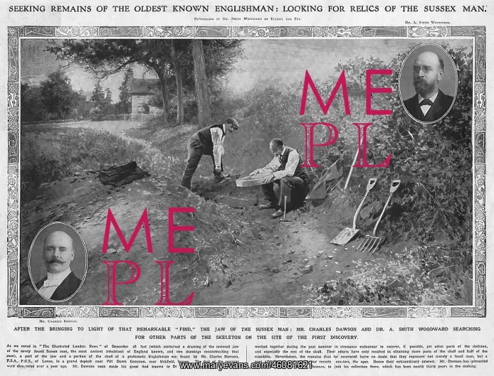 : Piltdown Man: Dawson and Smith-Woodward search for more bone : Piltdown Man: Dawson and Smith-Woodward search for more bone