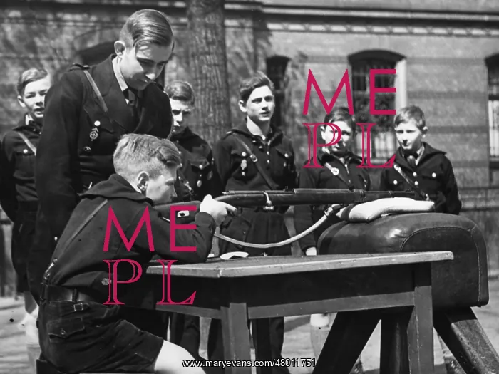: Pimpfe receive military training : Pimpfe receive military training