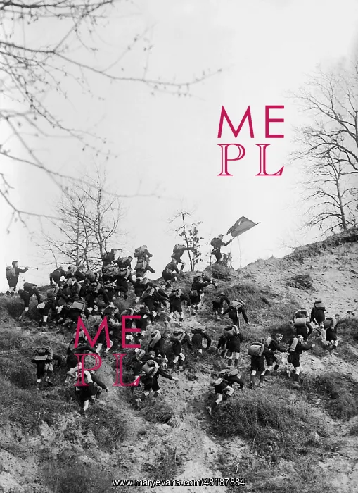 : Pimpfe during scouting games, 1934 : Pimpfe during scouting games, 1934
