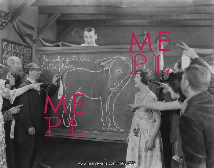 : Pin the tail on the donkey : Pin the tail on the donkey