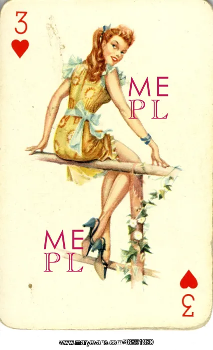: pin-up playing cards deck number 1 - 1940s : pin-up playing cards deck number 1 - 1940s