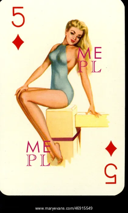 : pin-up playing cards deck number 2 - 1950s : pin-up playing cards deck number 2 - 1950s