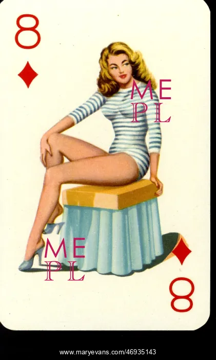 : pin-up playing cards deck number 2 - 1950s : pin-up playing cards deck number 2 - 1950s