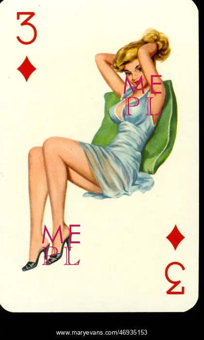 : pin-up playing cards deck number 2 - 1950s : pin-up playing cards deck number 2 - 1950s