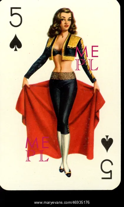 : pin-up playing cards deck number 2 - 1950s : pin-up playing cards deck number 2 - 1950s