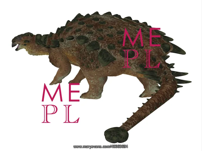 : Pinacosaurus dinosaur on white background : Pinacosaurus dinosaur on white background