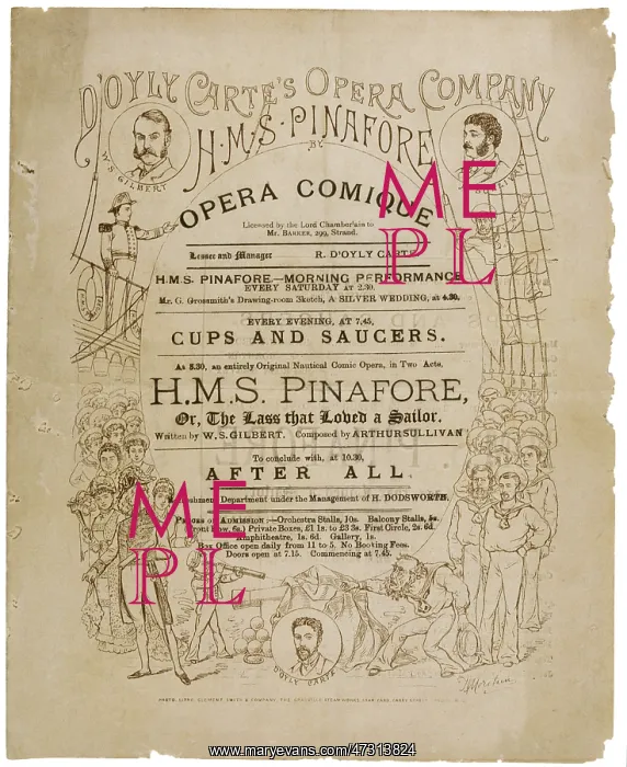 : Pinafore - Programme 1 : Pinafore - Programme 1