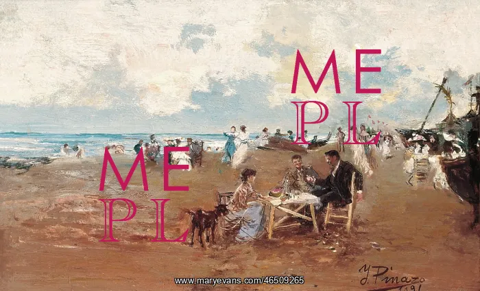 : PINAZO CAMARLENCH, Ignacio (1849-1916). Beach scene : PINAZO CAMARLENCH, Ignacio (1849-1916). Beach scene
