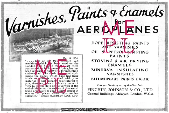 : Pinchin Johnson Aircraft Paints & Enamels : Pinchin Johnson Aircraft Paints & Enamels