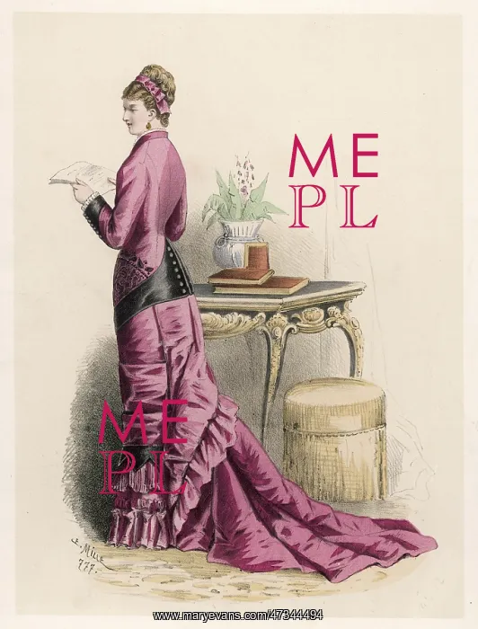 : Pink - Black Dress 1878 : Pink - Black Dress 1878