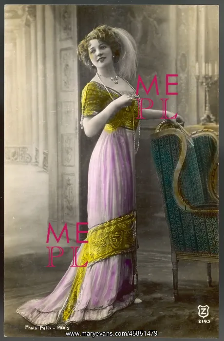 : Pink - Gold Gown circa 1911 : Pink - Gold Gown circa 1911