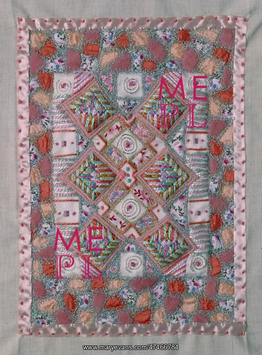  : Pink Patchwork embroidery