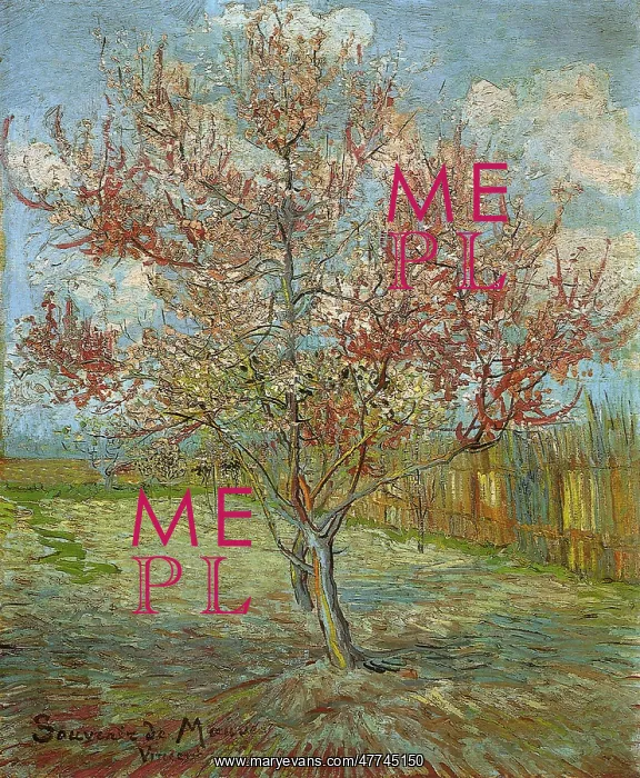 : Pink Peach Tree in Blossom, by Van Gogh : Pink Peach Tree in Blossom, by Van Gogh