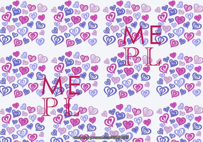  : Pink and purple hearts pattern