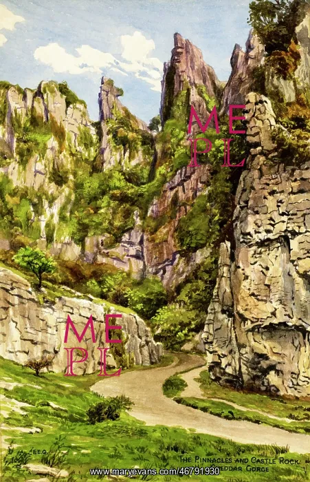 : Pinnacles and Castle Rock, Cheddar Gorge, Somerset : Pinnacles and Castle Rock, Cheddar Gorge, Somerset