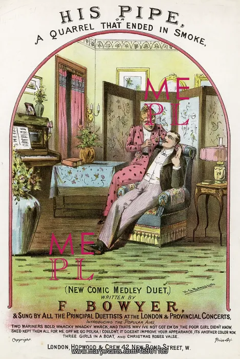 : His Pipe or A Quarrel That Ended in Smoke, by F Bowyer : His Pipe or A Quarrel That Ended in Smoke, by F Bowyer