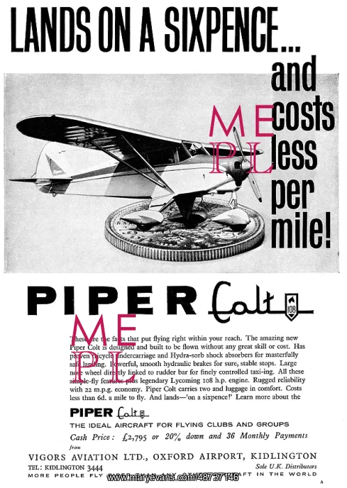 : Piper Colt: Vigors Aviation : Piper Colt: Vigors Aviation