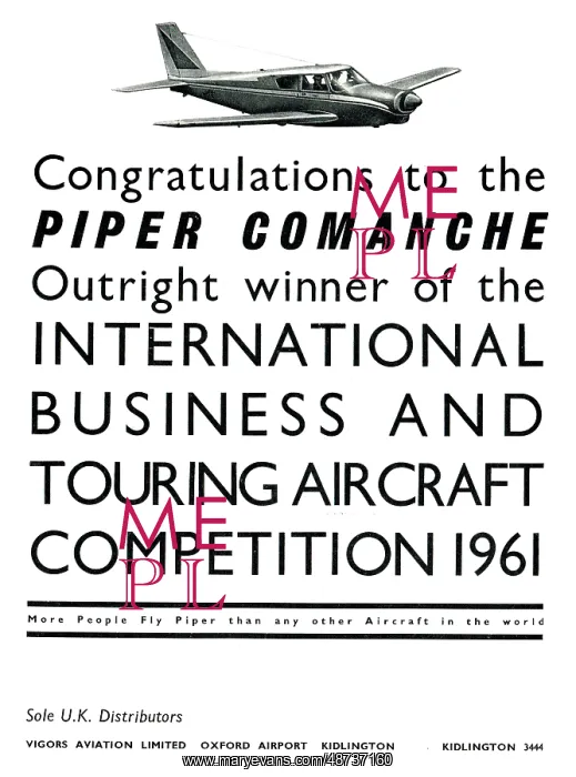 : Piper Comanche - Vigors Aviation : Piper Comanche - Vigors Aviation