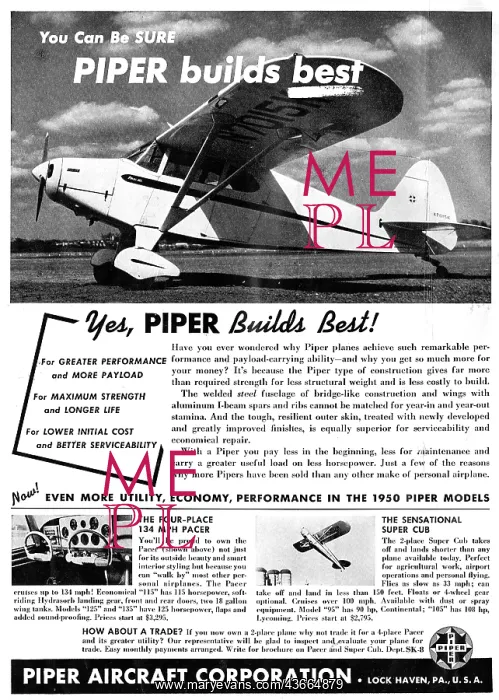 : Piper Pacer - Piper Super Cub : Piper Pacer - Piper Super Cub