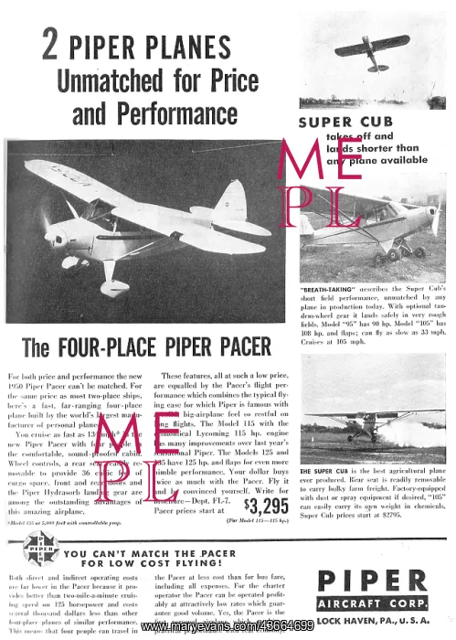 : Piper Super Cub - Piper Pacer : Piper Super Cub - Piper Pacer