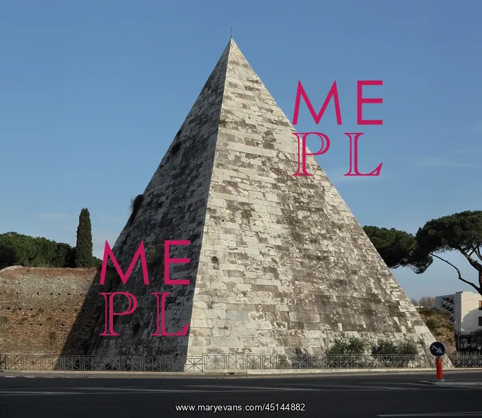 : Piramide di Caio Cestio (Pyramid of Cestius), Rome, Italy : Piramide di Caio Cestio (Pyramid of Cestius), Rome, Italy