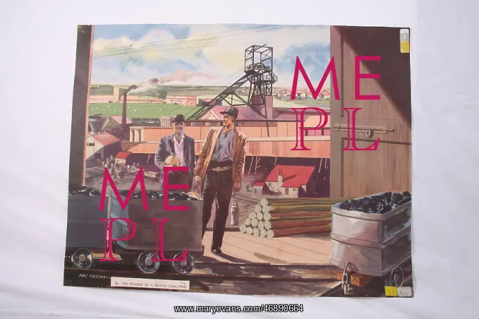 : Pit head of British coal mine, working mine : Pit head of British coal mine, working mine
