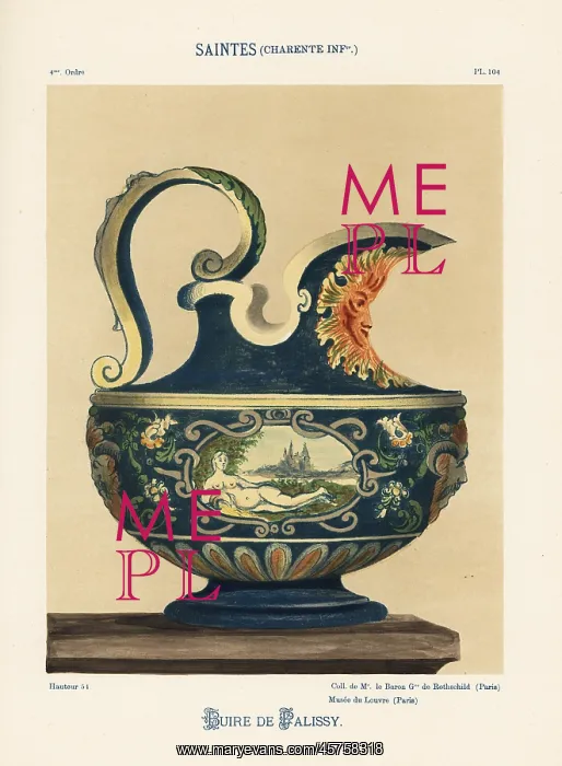 : Pitcher by Bernard Palissy, potter from Saintes : Pitcher by Bernard Palissy, potter from Saintes