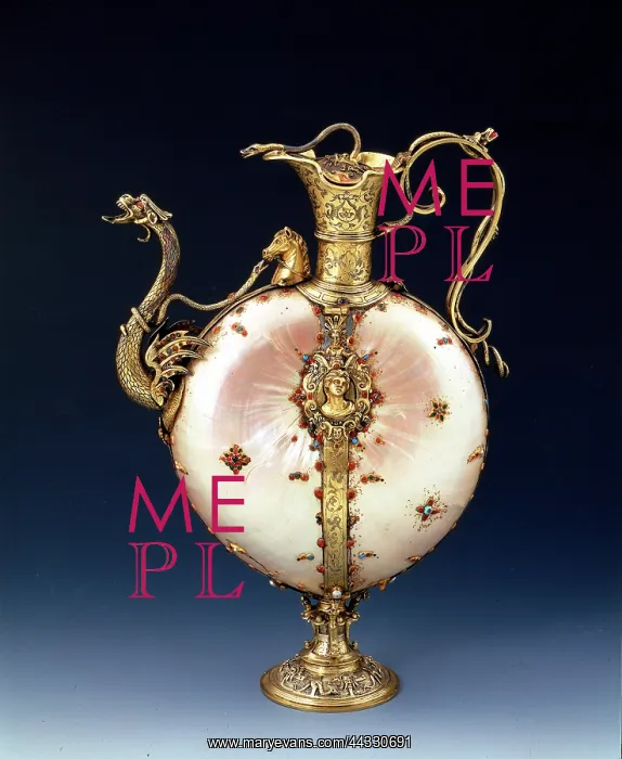 : Pitcher made of shell and : Pitcher made of shell and