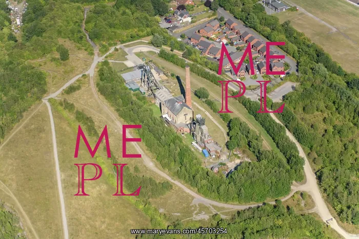 : The pithead complex at Pleasley Colliery, Derbyshire : The pithead complex at Pleasley Colliery, Derbyshire