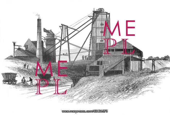 : Pithead at Hebburn Colliery, Newcastle area, showing : Pithead at Hebburn Colliery, Newcastle area, showing