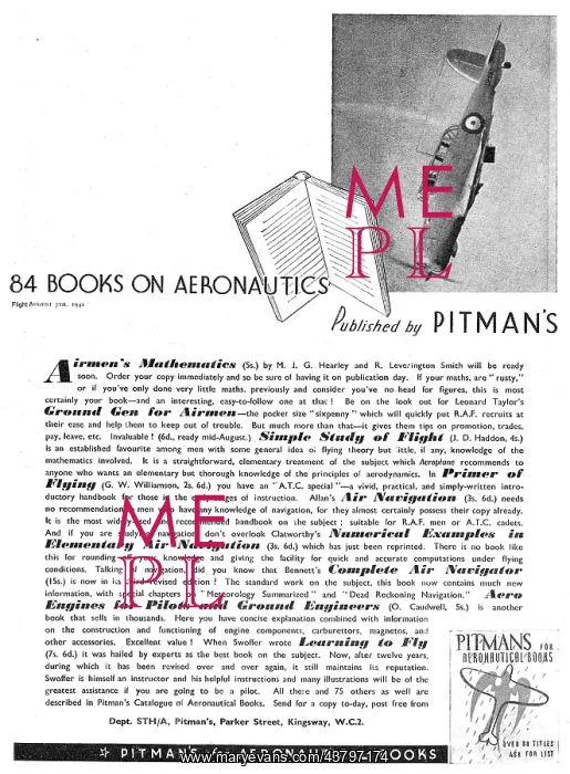: Pitmans Aeronautical Books : Pitmans Aeronautical Books