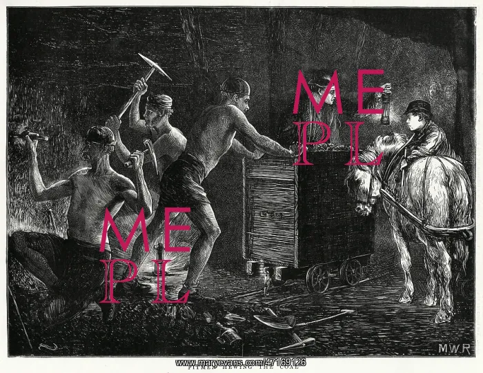 : Pitmen Hewing the coal 1871 : Pitmen Hewing the coal 1871