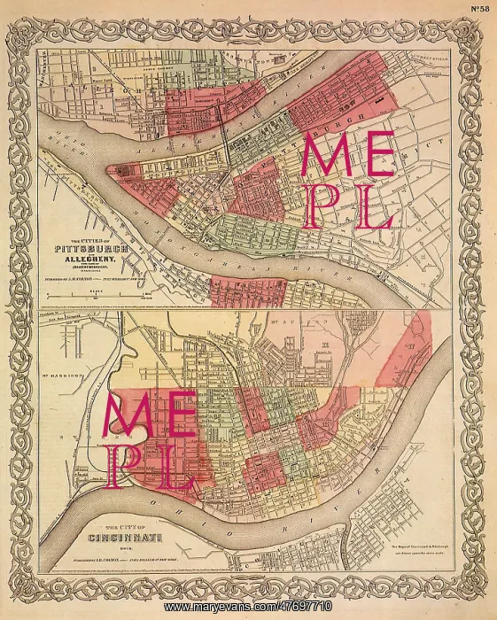 : Pittsburgh and Cincinnati 1865 : Pittsburgh and Cincinnati 1865