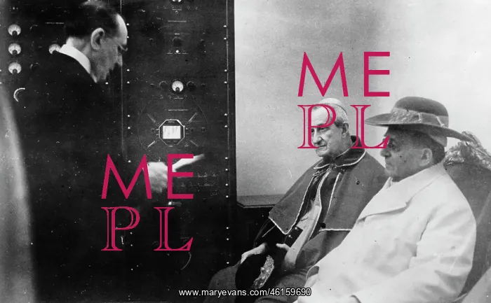 : Pius XI. Pope Pius XI. (right) and Marquis Maroni : Pius XI. Pope Pius XI. (right) and Marquis Maroni