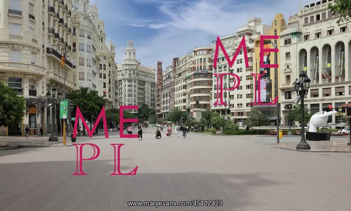 : Placa de l'Ajuntament, Valencia, Spain : Placa de l'Ajuntament, Valencia, Spain