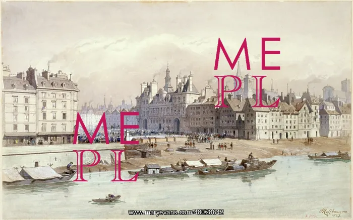 : The Place de Greve and Paris city hall : The Place de Greve and Paris city hall