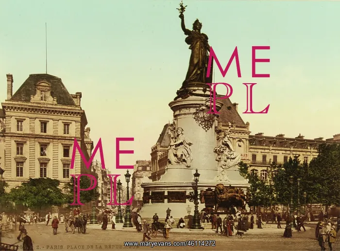 : Place de la republique with the Monument la republique : Place de la republique with the Monument la republique