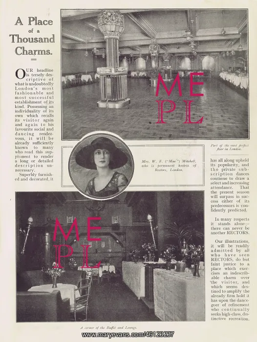 : A Place of a Thousand Charms - the interior of Rector's : A Place of a Thousand Charms - the interior of Rector's