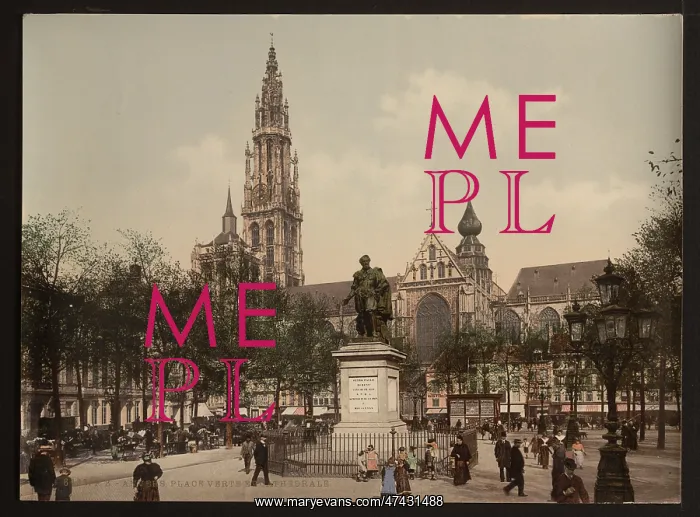 : Place Verte and cathedral, Antwerp, Belgium : Place Verte and cathedral, Antwerp, Belgium