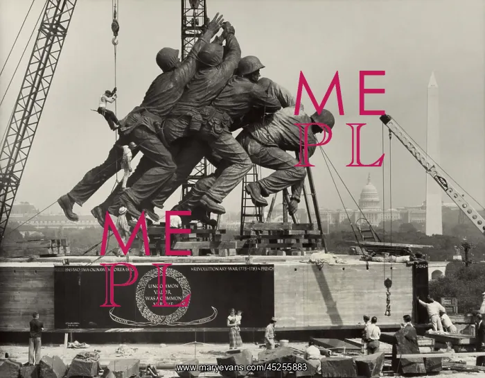 : Placement the statue depicting marines raising : Placement the statue depicting marines raising