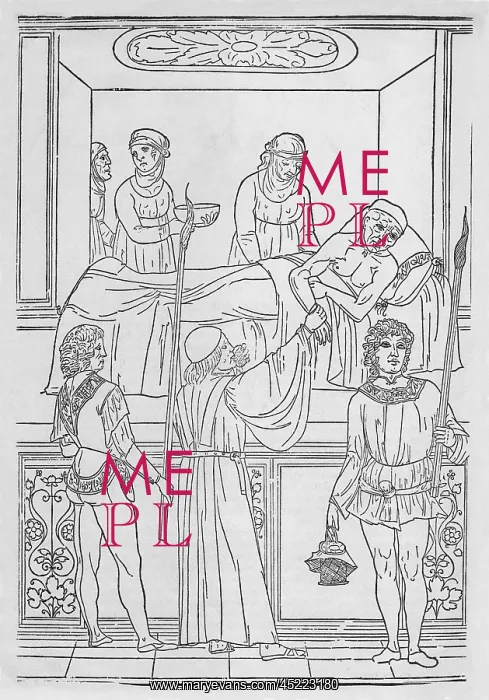 : Plague patient. A physician (center front) ? : Plague patient. A physician (center front) ?