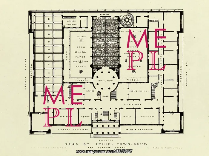 : Plan for Astor's Hotel. New-York, 1832 : Plan for Astor's Hotel. New-York, 1832